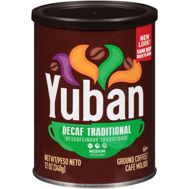Yuban Traditional Decaf Medium Roast Ground Coffee Blend 유반 디카페인 미디엄 로스트 그라운드 커피 블렌드 12oz(340g)