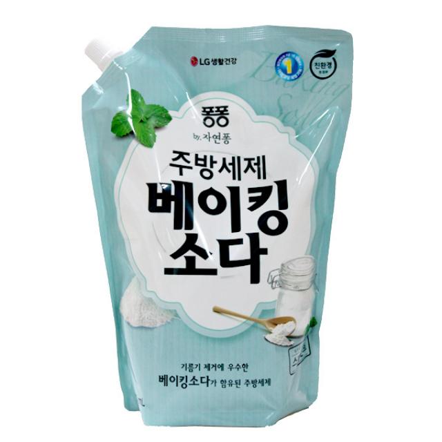 LG생활건강 퐁퐁 베이킹소다 주방세제 리필 1200ml 10개입 박스 생활용품 > 세제 일반주방세제, 1