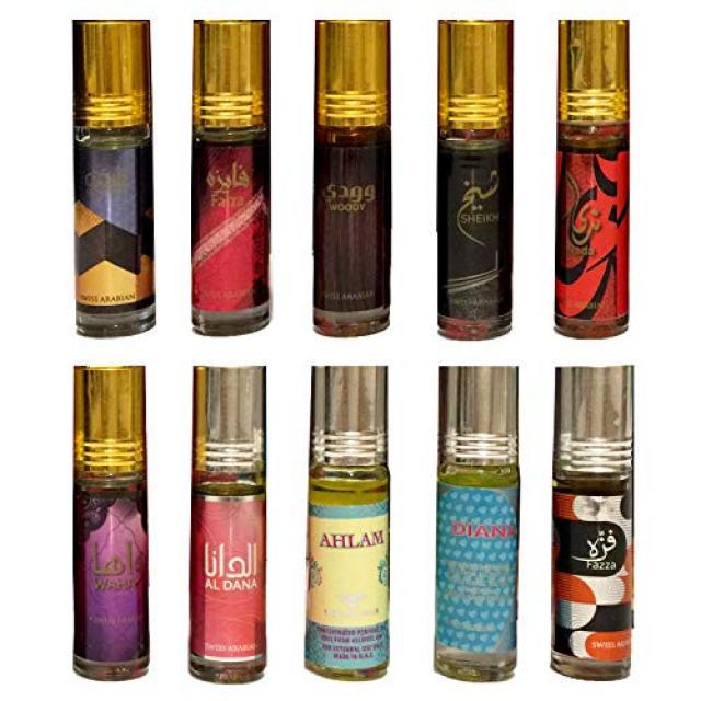 NADA Roll On Perfume Oil 6 mL .2 oz | Oriental Fragrance for Men and Women | Musk Floral Fruity and Citrus Notes | Alcohol Free Attar Vegan Parfu, Scent Name = Set Collection, 본문참고, 본문참고