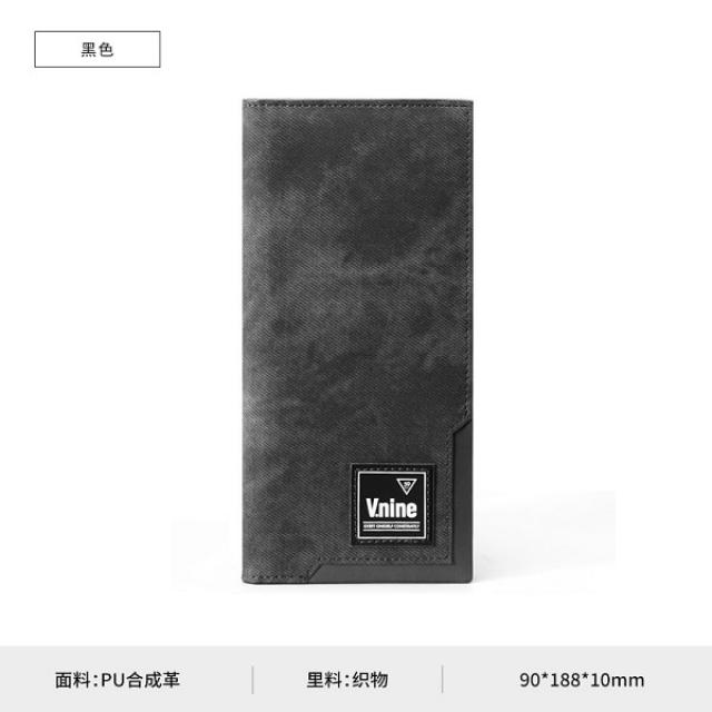 아홉째 도시 지갑 남성 긴 섹션 2019 새로운 유행 패션 청소년 지갑 남성 지갑 초박형 비즈니스