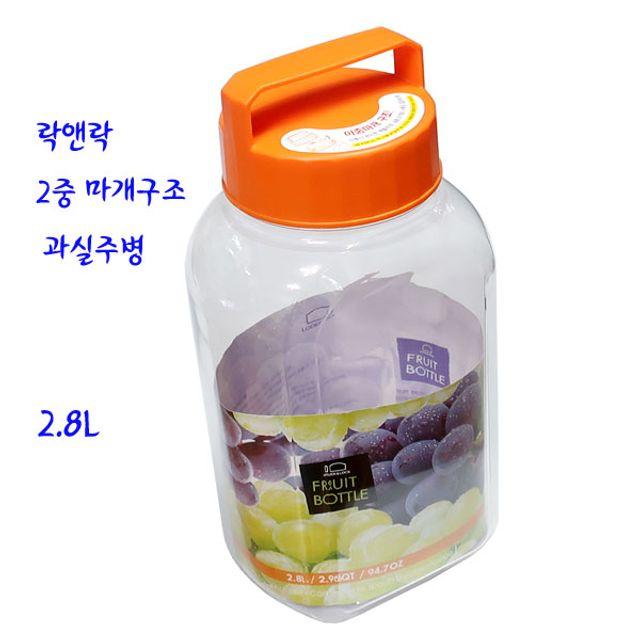 42 일비상회 / 락앤락 과실주병 매실술병 2.8L 담금주 저장병 술통 밀폐유리병 유리술병 담근주병 과실주병/담금주병