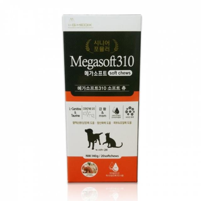 메가소프트310 소프트츄 20p(4p×5봉)-140g 애견 영양 건강 위생, 1