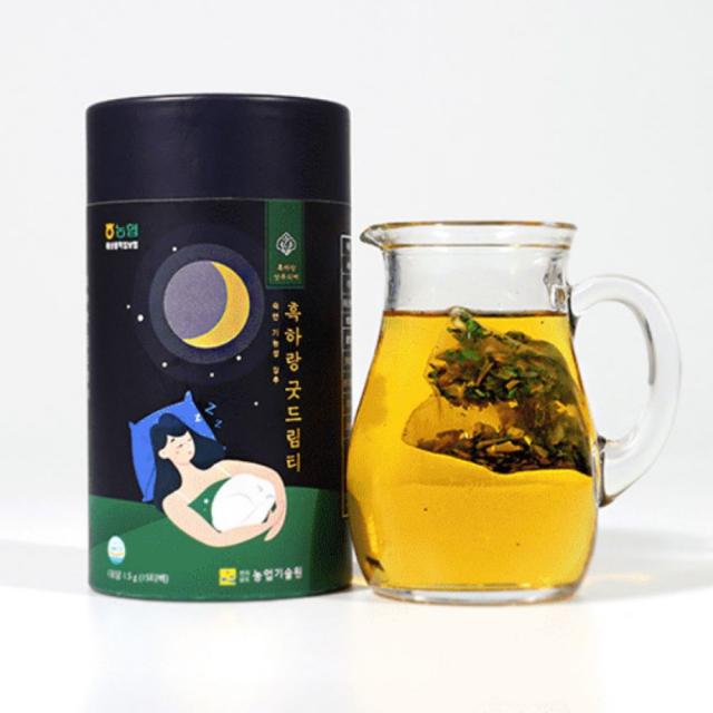 잠을자도피곤 잠안올때 꿀잠 수면유도성분 락투신 흑하랑 굿드림상추티, 1.5g, 1박스