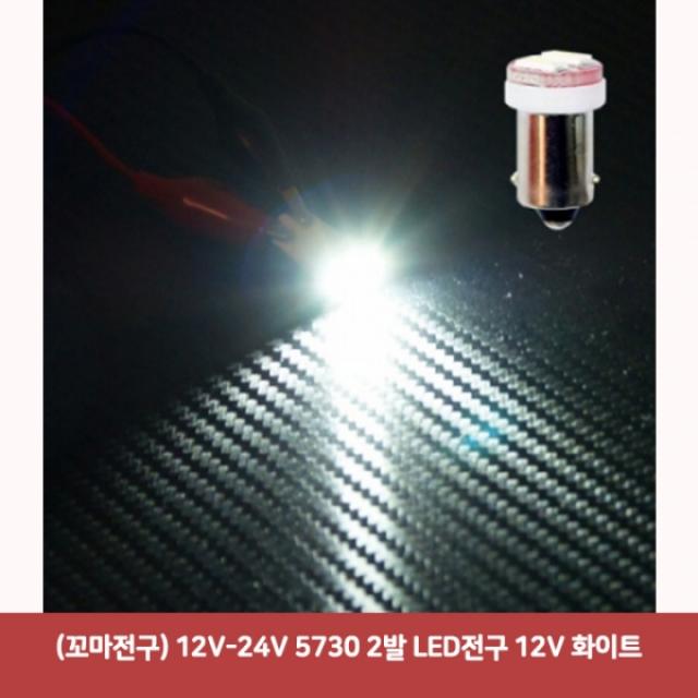 (꼬마전구) 12V-24V 5730 2발 LED전구 12V 화이트2806 SJC-928 자동차풋등 자동차실내등led 차량용led 튜닝, 본상품