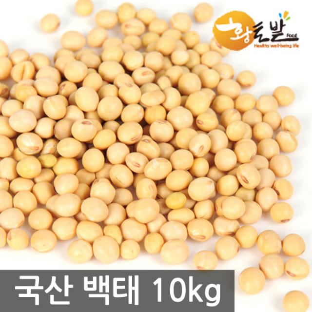 [황토밭푸드] 21년산 국내산 100% 백태, 1개, 10kg