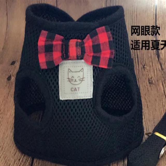 새끼 고양이 줄 스몰 견인줄 젖 산책, 메쉬 타입 블랙, S번건의 13근