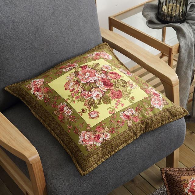 올뎃홈 방석 4종 돈방석 식당용 사무실용 회사용 다용도방석 집들이선물 방석솜포함, 03.플로라방석(솜포함)-그린