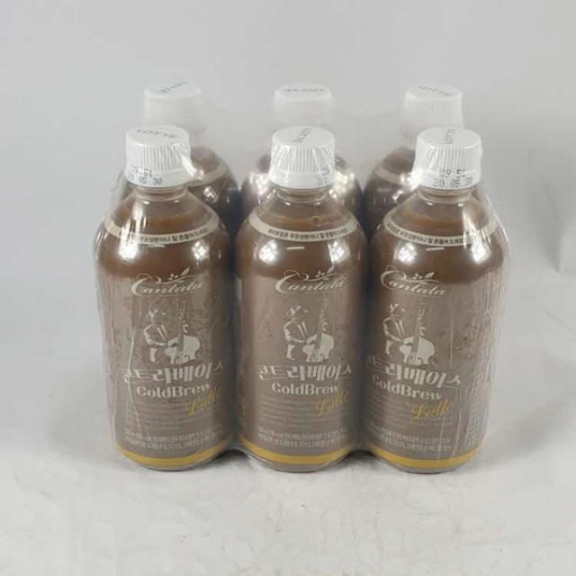 롯데칠성㈜ 칸타타 콘트라베이스 라떼 500ml X 6 (커피/커피음료/캔커피/코코아/가공식품/과자/음료 추천), 1개, 1ml