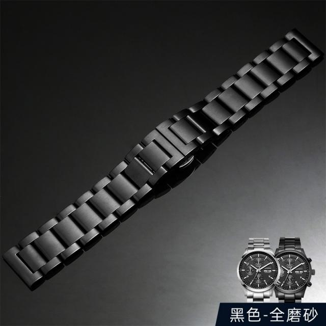 시계탱크 아환 손목시계 있음 스틸밴드 실심 스텐레스 남성 여성 적용 오리지널 인나그이포 레노 나비 단추 1792246601, 블랙 -올 스크럽 22mm