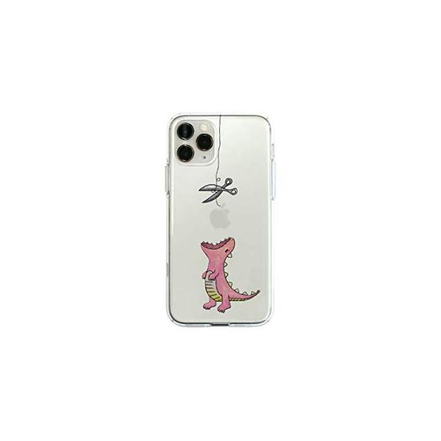 Dparks iPhone 11 Pro 소프트 클리어 케이스 판타지 배고픔 사우르스 핑크 (디 팍스) 5.