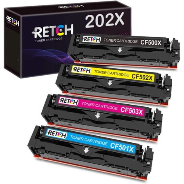 RETCH 컬러 레이저젯 프로 MFP M281fdw M281cdw 레이저젯 프로 M254dw에 사용되는 HP 202X 202A CF500X CF, 상세 설명 참조0, 한 가지 색
