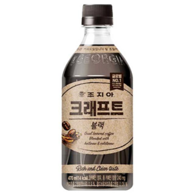 조지아 크래프트 블랙 470mlx24펫 무료배송, 1세트