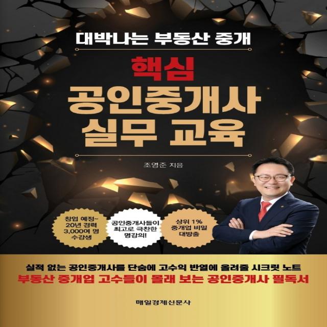 핵심 공인중개사 실무교육:대박나는 부동산 중개 매일경제신문사 조영준