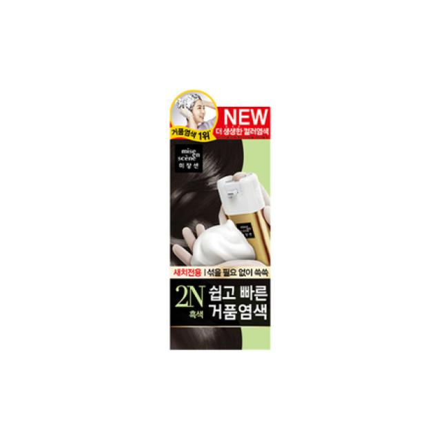 [멸치쇼핑]미쟝센 쉽고빠른 거품염색 1제 40g + 2제 40g/ko, 3N 흑갈색, 3N 흑갈색