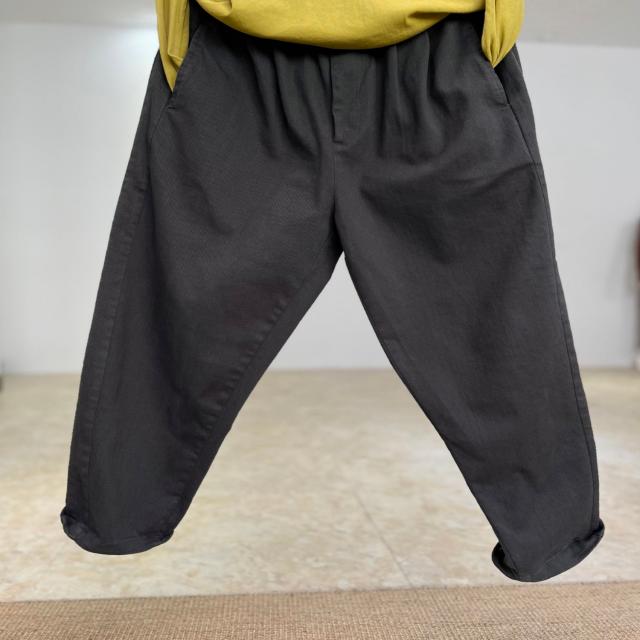 가보 추우천 면직 밴딩웨스트 루즈핏 캐주얼바지 여자 빅진 배기 느슨함 코듀로이