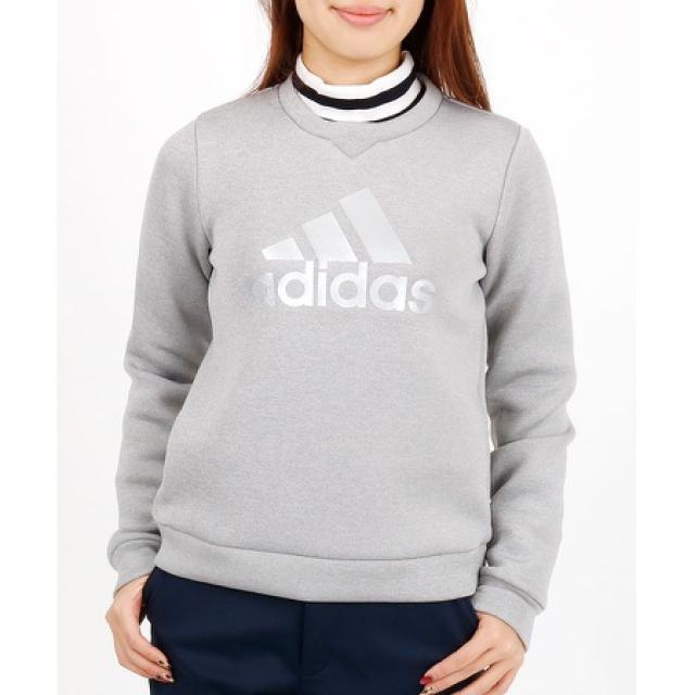 SALE AG 떡 떡♪경악의 가벼움！BIGlogos 웨트(wet) (pullover)풀오버adidas Golf 아디다스 골프 18가을, 그레이