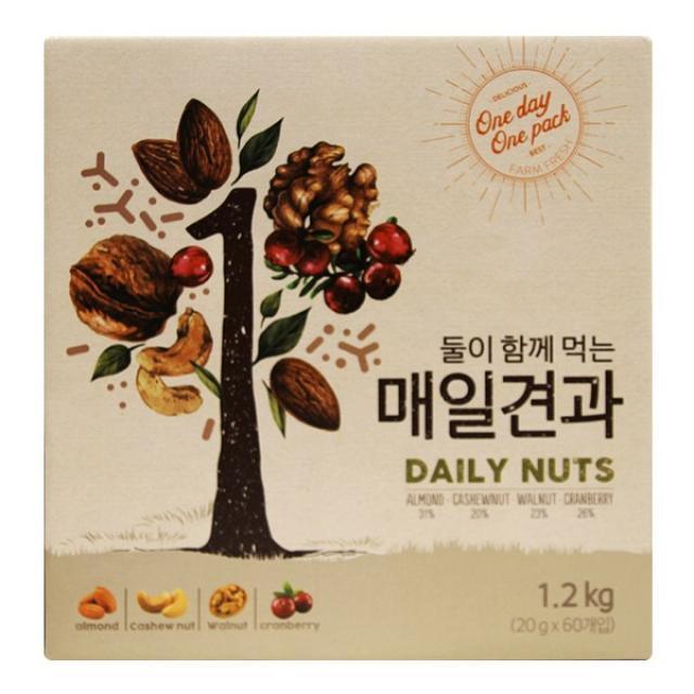 둘이 함께 먹는 매일견과 20g x 60개입