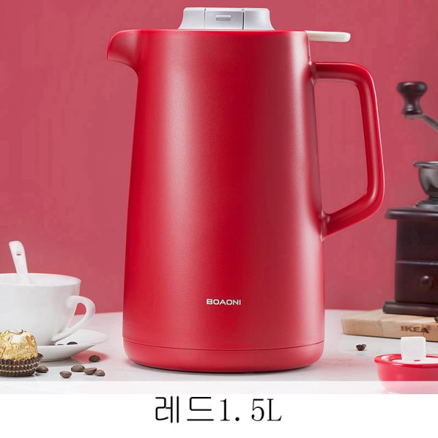 DALIN 보온보온병 가정용보온 주전자 대용량 보온병 유리속병 병 기숙사 XT12 A25, 레드1.5L