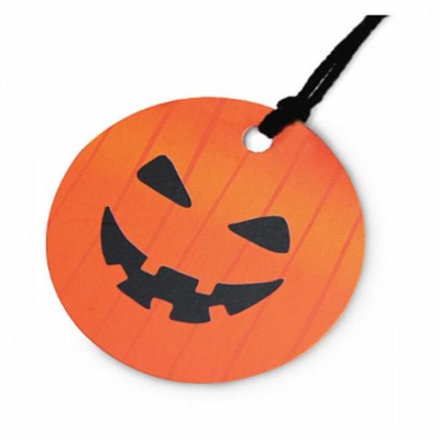 엠마트 Z61 할로윈펌프킨 텍 10개 할로윈사탕포장 할로윈데이 파티용 파티소품