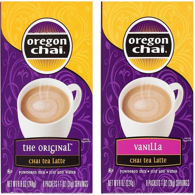 Oregon Chai tea latte(차이티 라떼) Packets Variety Bundle: (1) Original Chai 8.8, 선택, 상세설명참조