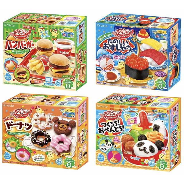 Kracie Popin Cookin DIY Candy Kits - Hamburger Sushi Doughnut Bento, One Color, One Size