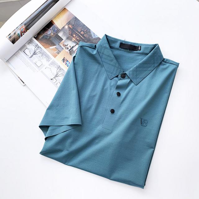 남자여름반팔티 압착제 헴라인 폭력 비비다 구김 안 가 남성 캐쥬얼 카라넥 t셔츠 카라셔츠 B2854 2544294097