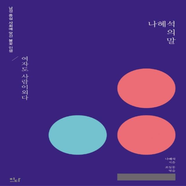 나혜석의 말:남성 중심 사회에 맞선 불꽃 인생 / 여자도 사람이외다, 이다북스