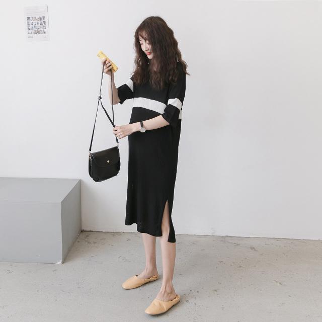 FREEMARKET 임산부 임부복 간절기 루즈핏 박시 원피스 여름 스커트 2020 스트라이프 슬림 아줌마 중