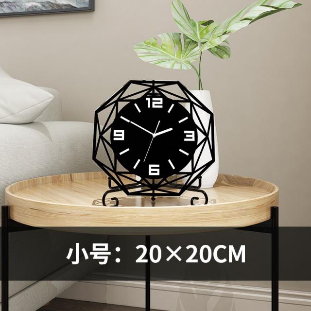 북유럽 스타일 음소거 장식 책상시계, 트럼펫 : 20X20cm (다이얼 13cm)
