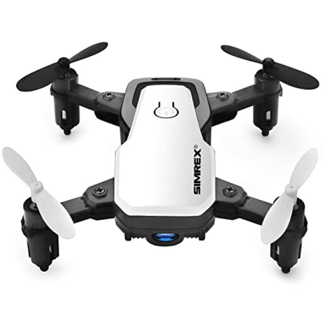 SimRex x300C 미니 드론 RC Quadcopter Foldable 고도 Hold Held RTF 360도 FPV 비디오 WiFi 720P HD 카메라 6 축 자이로 4CH 2.4GHz 원격 제어 훈련 (흰색)을위한 슈퍼 쉬운 비행, 본상품