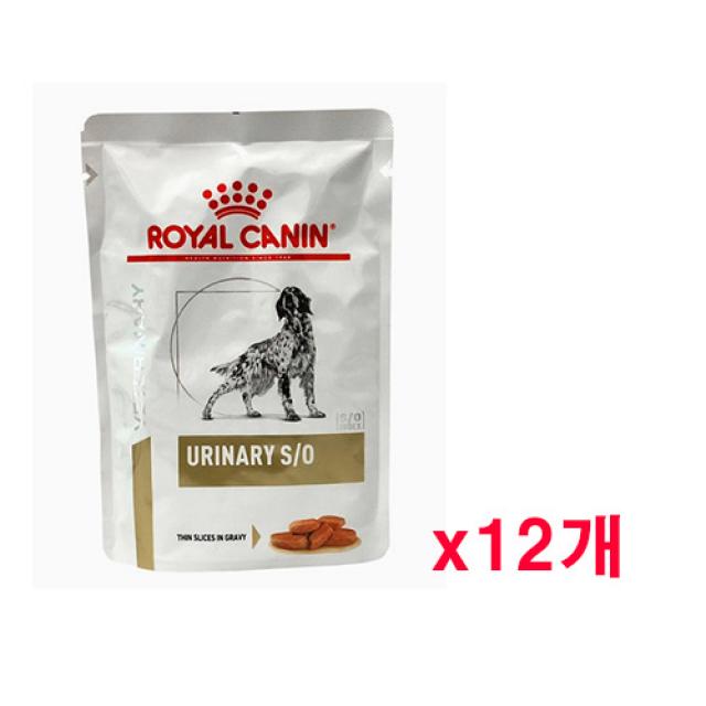 [병원처방식] 강아지 로얄캐닌 유리너리SO 파우치(100gx12개)(최우선발송)(유통기한보장)/결석 요로계질환 체중조절