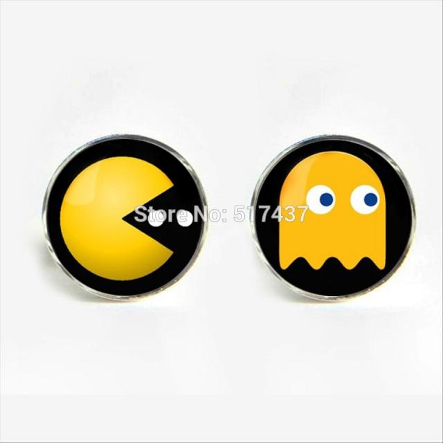 J-870 컴퓨터 게임 상징주의 커프스 단추 실버 링크 셔츠 남성 라운드