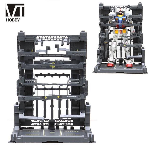 [2개묶음 할인]1대100 건담 디오라마 격납고 베이스 (그레이) JOW-97339 건담 프라모델 로봇 모형