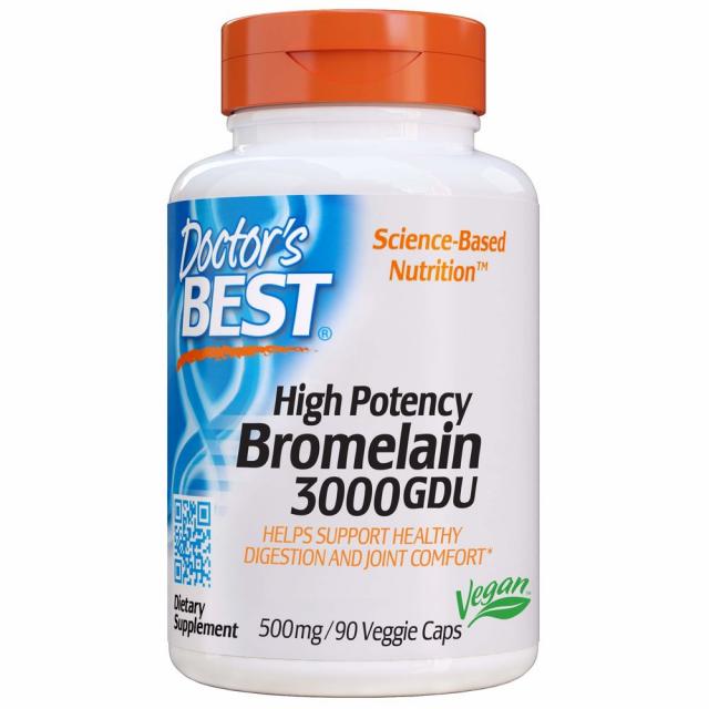 닥터스베스트 브로멜라닌 3000GDU 500mg 90정 Doctors Best Bromelain Proteolytic Enzymes