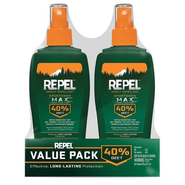 Repel 스포츠맨 맥스 야외활동 벌레 모기 기피제 스프레이 177ml 2개, 단일상품