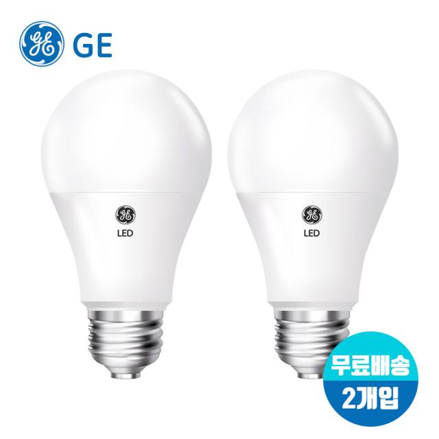 [무료배송]GE 삼파장 LED전구 백열등 4.5W 9W 12W 15W x 2개입(에너지효율 1등급 ), 주광색(하얀빛), HD LIGHT 15W(연색지수90)