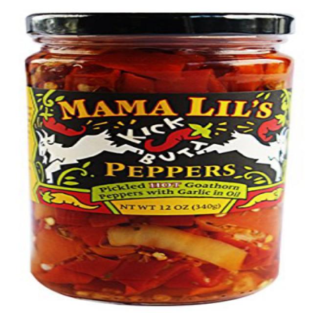 Mama Lil's Kick Butt Goathorn Peppers 12 oz Mama Lil's Kick Butt Goathorn Peppers 340.2g, 1