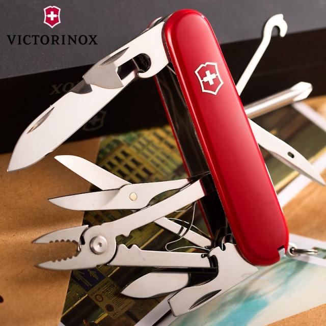 Victorinox 스위스 육군 칼 정품 91 미리 메터 럭셔리 땜장이 레드 1.4723 야외 다기능 접는 커터