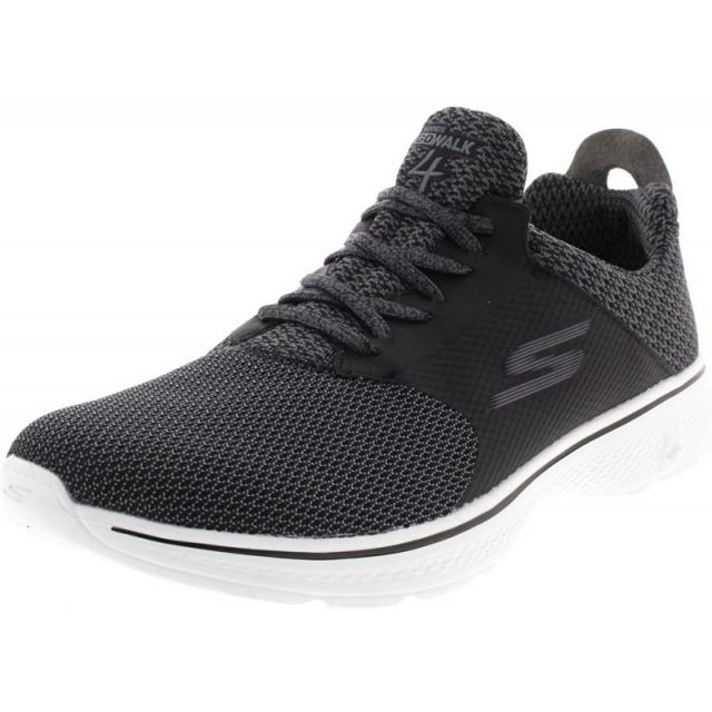 스케처스 남자신발 265사이즈 Skechers Mens Gowalk 4-본능적 인 블랙 / 화이트 스니커즈-8.5