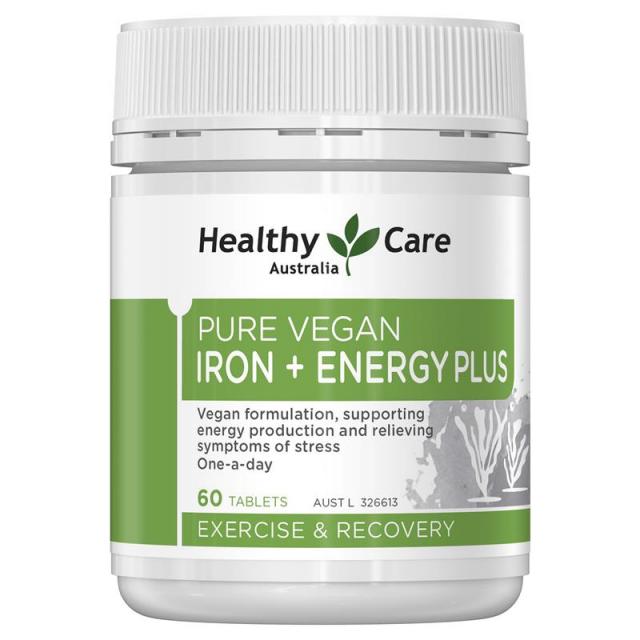 호주헬씨케어 채식 비건 철분 비타민B 에너지 60정 Vegan Iron Vitamin B