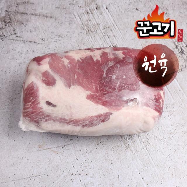 꾼고기 BBQ 통목살 대용량 원육 2kg내외 풀드포크 목살, 1팩