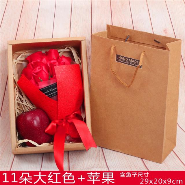 이브 사과폰 원목케이스 능구렁이 평안 독창적 기프트 여자친구 남성 여성 생, 11 송이 레드 _사과폰