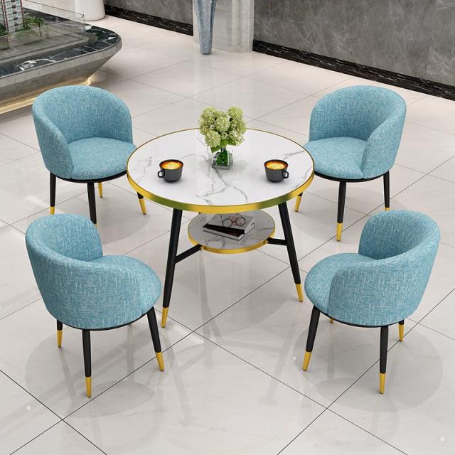 DIPYLON 4인테이블 의자세트 북유럽 경사교담 탁자와 의자 조합 접견 사무소 레저 매점부 소형, [기함판]1+4파스텔블루편한면마+80이중목탁자