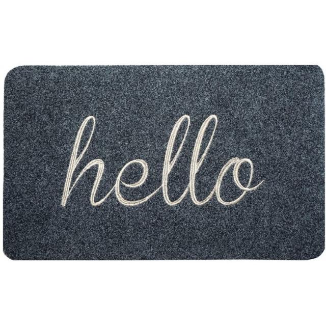 BIGA Hello Front Welcome Entrance Door Mats for Indoor Outdoor Entry 차고 파티오 교통량이 많은 지역 신발 러그 : 정원, 단일옵션