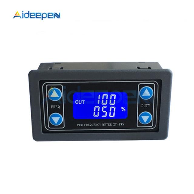 1Hz 150KHz PWM 펄스 주파수 듀티 사이클 조정 가능한 모듈 사각파 신호 발생기 LCD 디스플레이 시그널 제너레이터, 없음