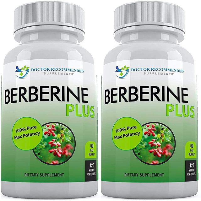 건강한 면역체계 건강증진 천연 베르베린 플러스 로얄젤리 포도당 대사지원 Berberine 1200mg 심혈관 심장 및 위장 혈당과 콜레스테롤 조절 120정 x 2병, 1 세트