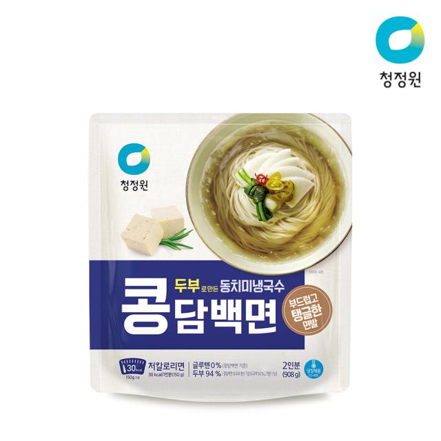 청정원 두부로 만든 콩담백면 두부면 동치미냉국수 908g 3개, 단품