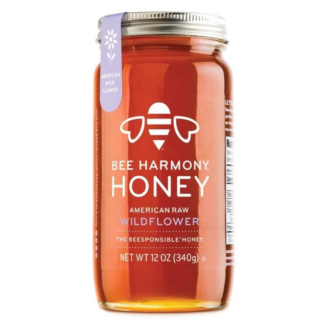 비하모니 와일드 플라워 허니 Bee Harmony American Raw Wildflower Honey 340g, 1개, 상세설명참조