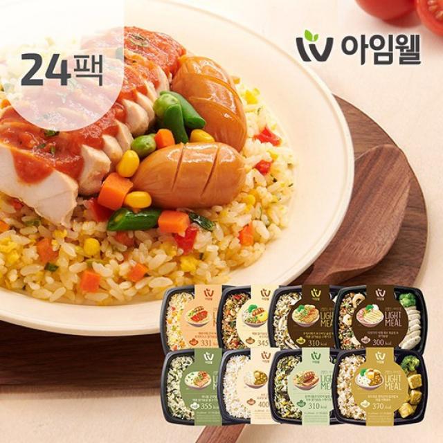 [아임웰] 굿밸런스 라이트밀 도시락 9종 24팩, 05_매콤닭가슴살&부드러운오믈렛24팩, 상세설명 참조