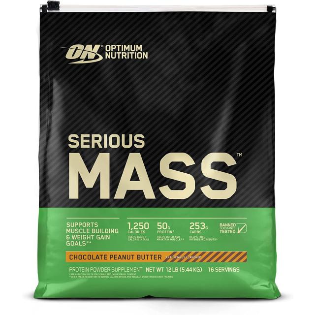 옵티멈 시리어스 매스 Serious Mass 12lb Peanut, 5454g, 1통